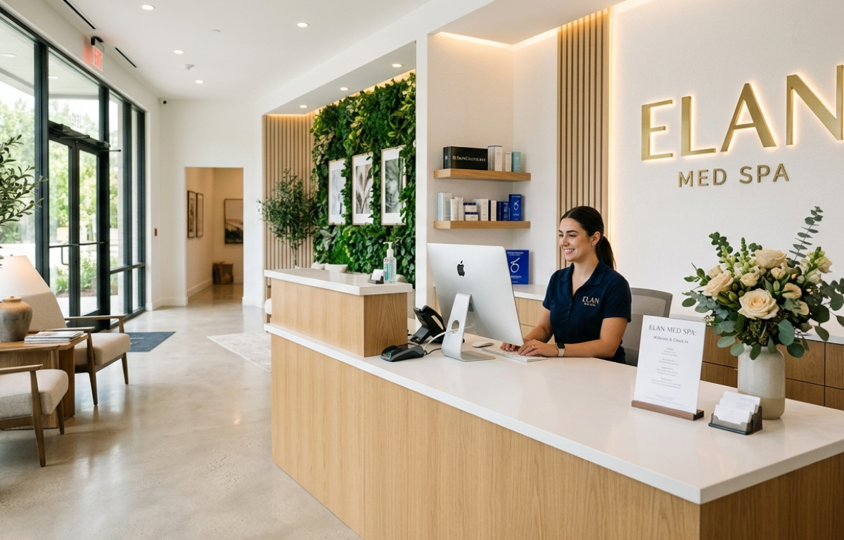 Med spa reception area