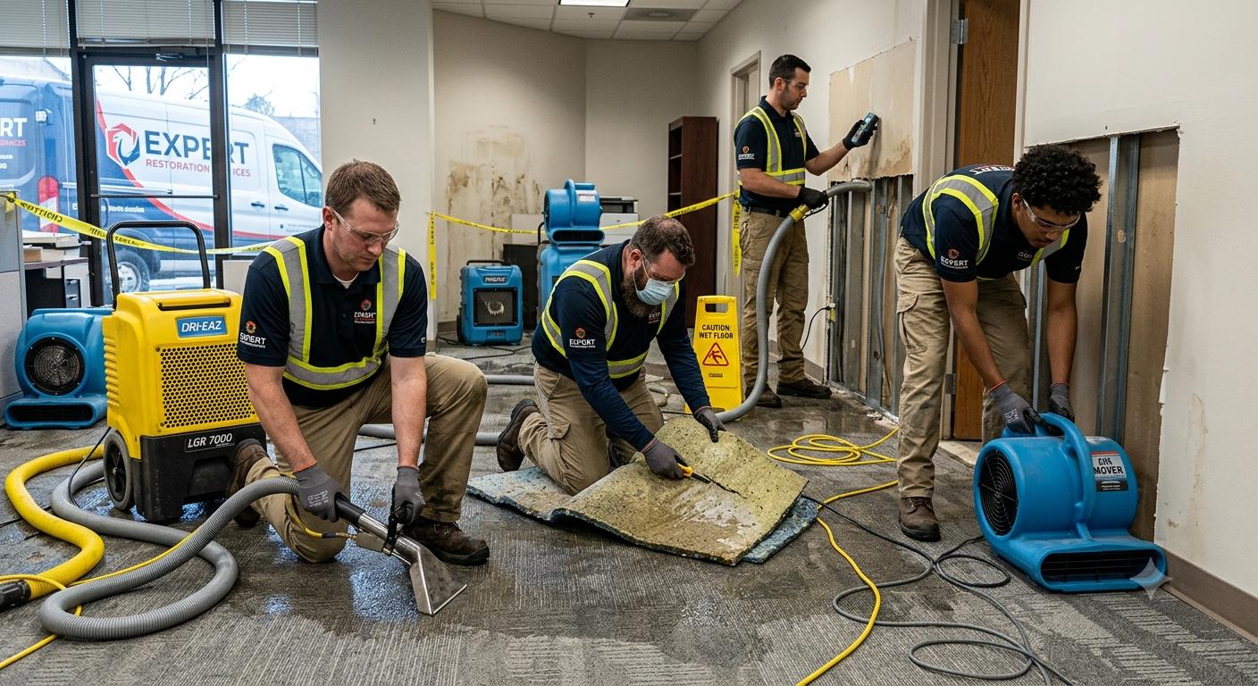Restoration crew on site
